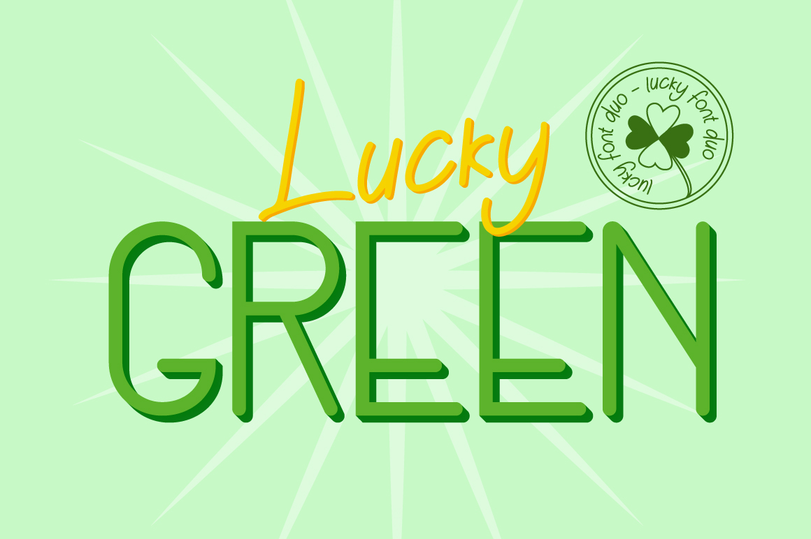 Lucky Green Font Duo Lucky Green Font Duo