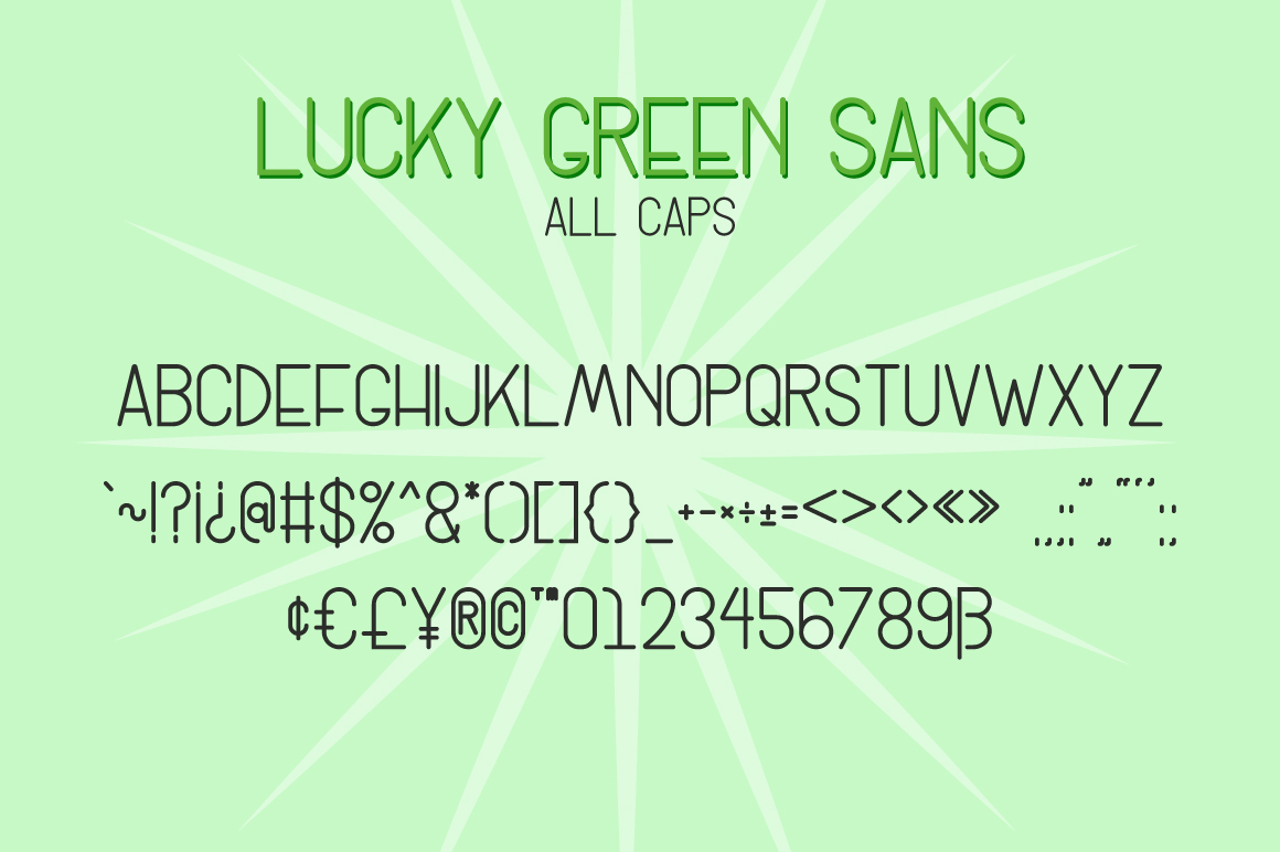 Lucky Green Font Duo Lucky Green Font Duo