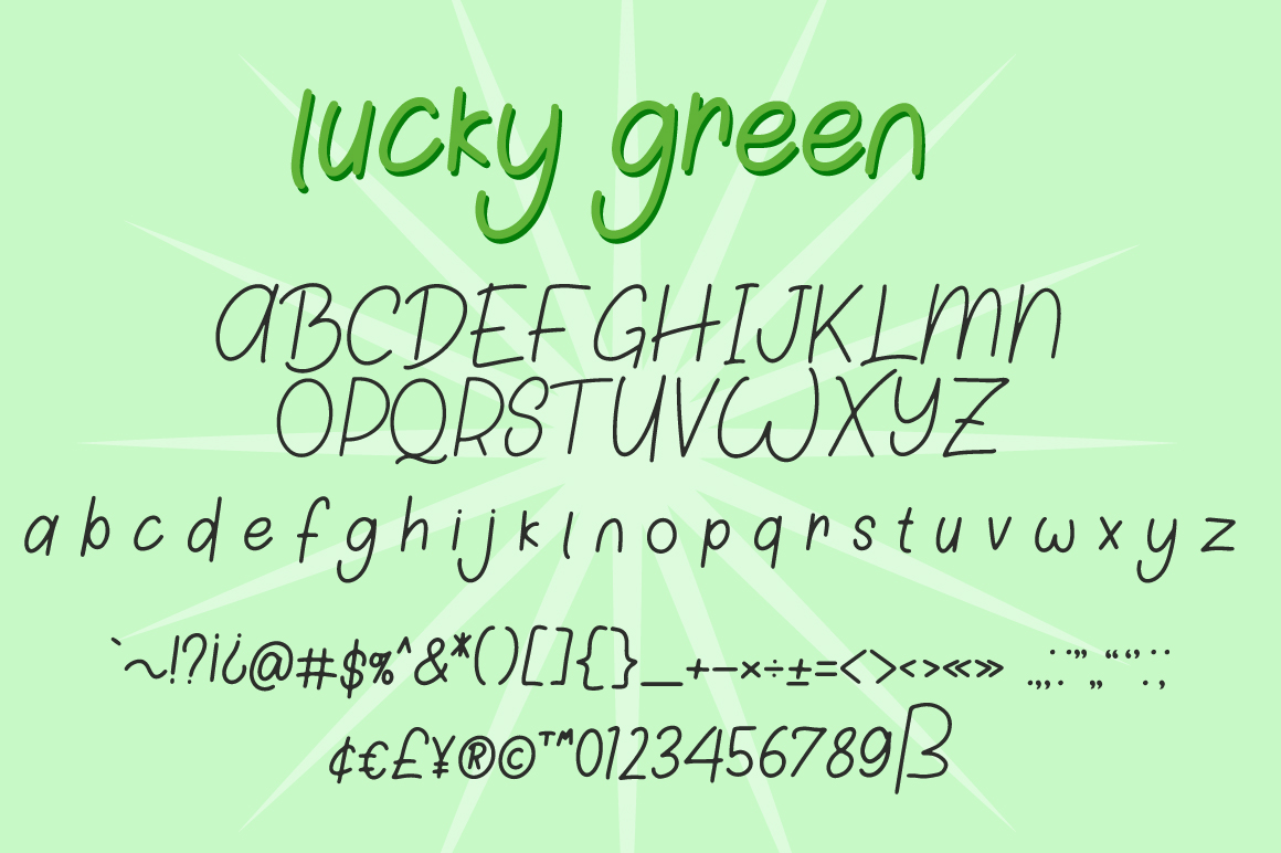 Lucky Green Font Duo Lucky Green Font Duo