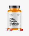 Glossy Pills Bottle Mockup