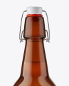 Amber Glass Bottle With Clamp Lid