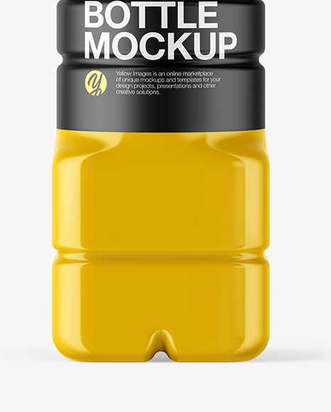 Glossy Plastic Bottle Mockup