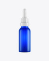 Frosted Blue Glass Dropper Bottle Mockup