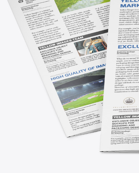 Three Newspapers Mockup