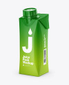 250ml Matte Juice Carton Package Mockup