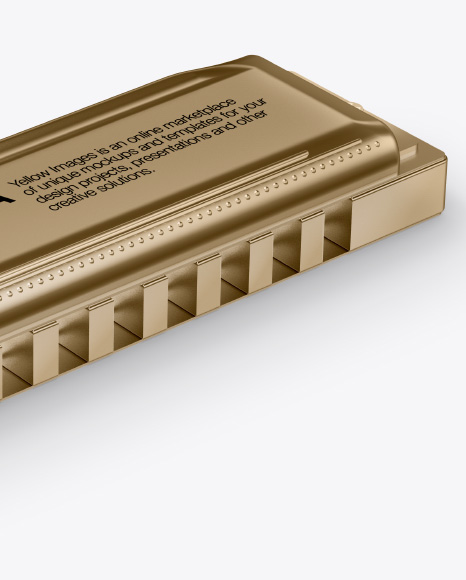 Metallic Harmonica Mockup