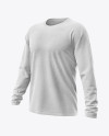 Melange Men’s Raglan Long Sleeve T-Shirt Mockup