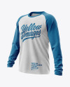 Melange Men’s Raglan Long Sleeve T-Shirt Mockup