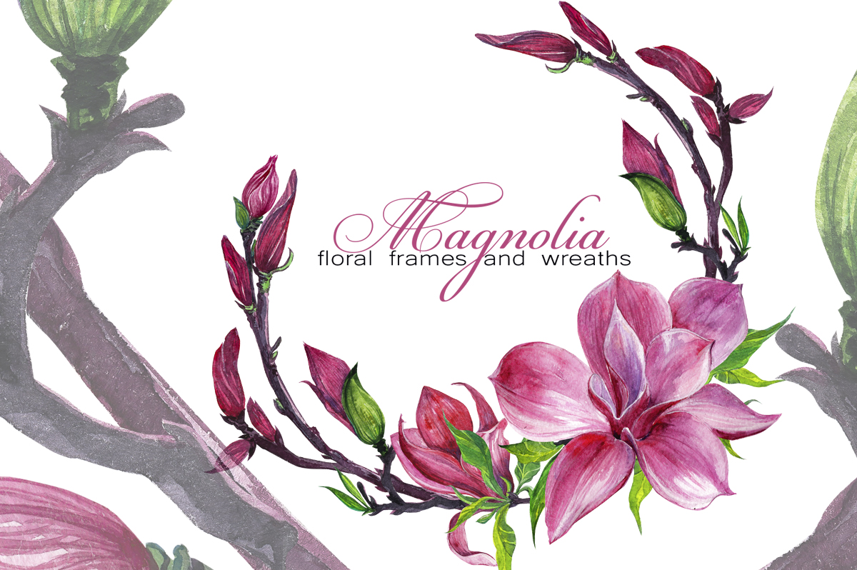 watercolor set Magnolia