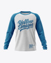 Melange Men’s Raglan Long Sleeve T-Shirt Mockup