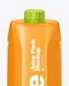 Glossy Juice Pack with Screw Cap Mockup