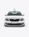 Liftback Sedan Mockup - Front View