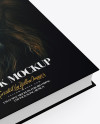 Book w/ Glossy Cover Mockup - High Angle View