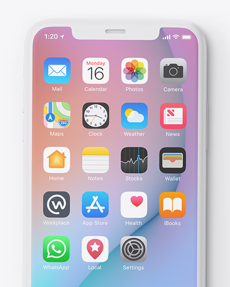 Clay Apple iPhone X Mockup