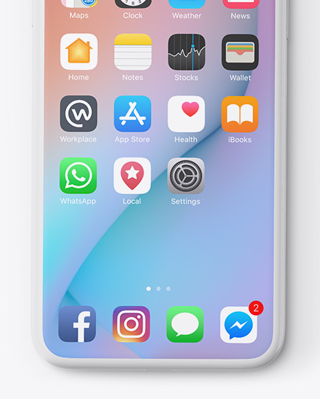 Clay Apple iPhone X Mockup