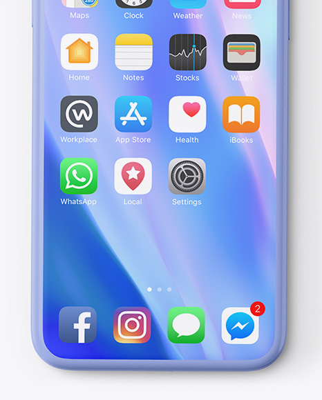 Clay Apple iPhone X Mockup