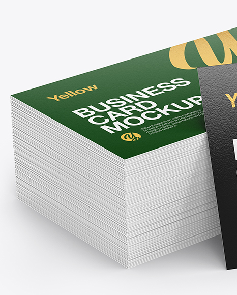 Stack of Business Cards Mockup