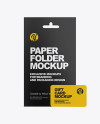 Paper Folder with Plastic Card Mockup