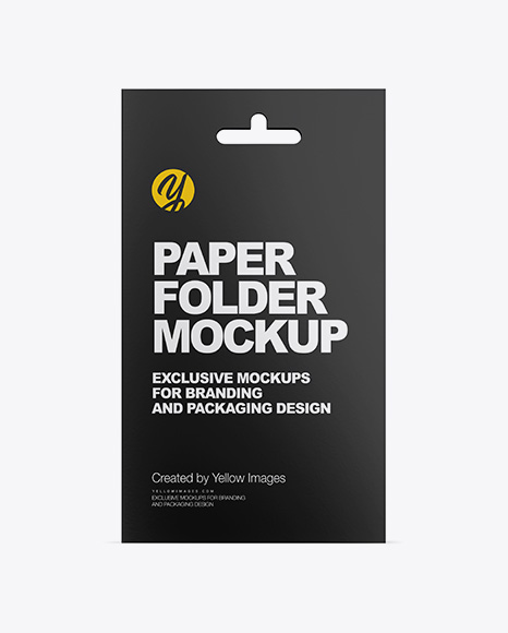 Paper Folder with Plastic Card Mockup