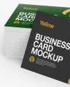 Stack of Business Cards Mockup