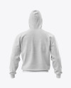 Melange Men’s Full-Zip Hoodie Mockup (Back View)