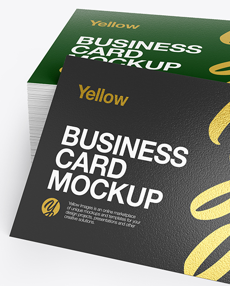 Stack of Business Cards Mockup