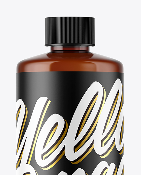 Amber Plastic Bottle Mockup Amber Plastic Bottle Mockup
