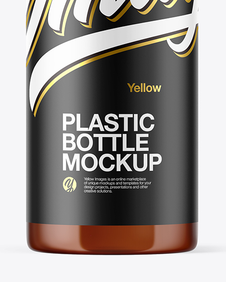 Amber Plastic Bottle Mockup Amber Plastic Bottle Mockup