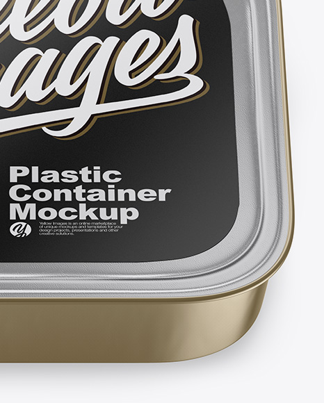 Metallized Plastic Container Mockup