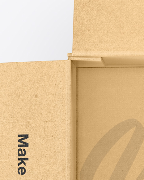 Opened Kraft Box Mockup