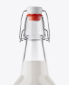 Clear Glass Milk Bottle With Clamp Lid