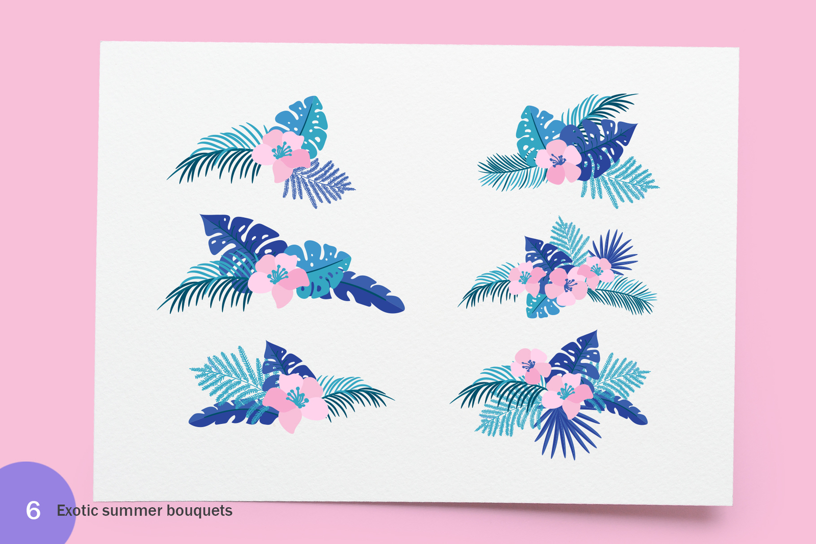 Summer Exotic Palm Design Elements SVG