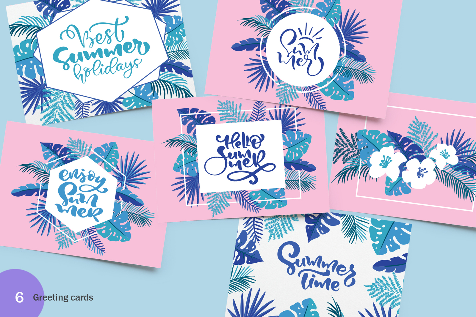 Summer Exotic Palm Design Elements SVG