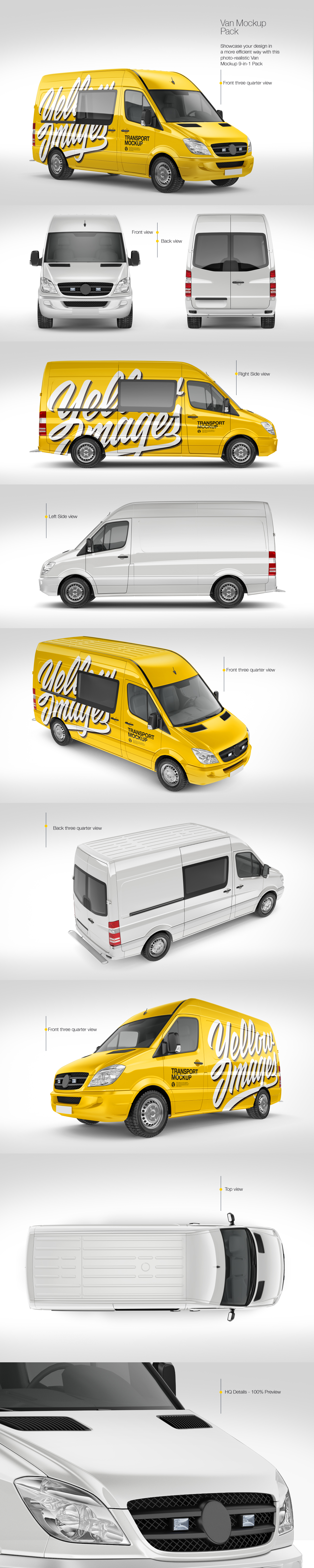 Panel Van Mockup Pack