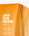 250ml Glossy Juice Carton Package Mockup