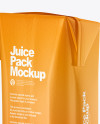250ml Glossy Juice Carton Package Mockup