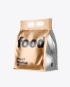 Metallic Food Pouch Mockup