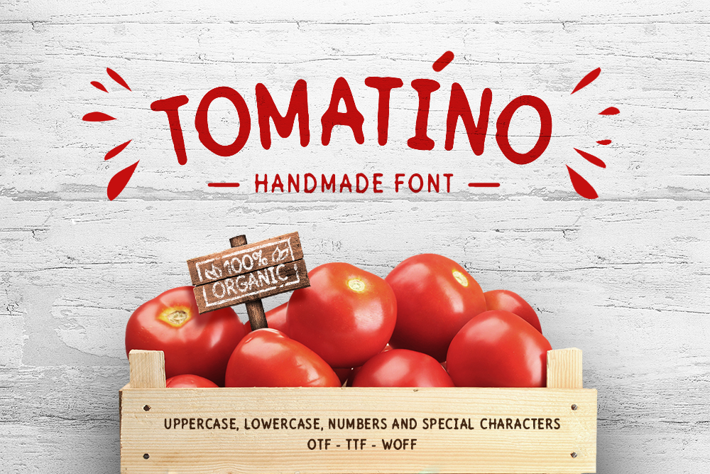 Tomatino - Handmade Font