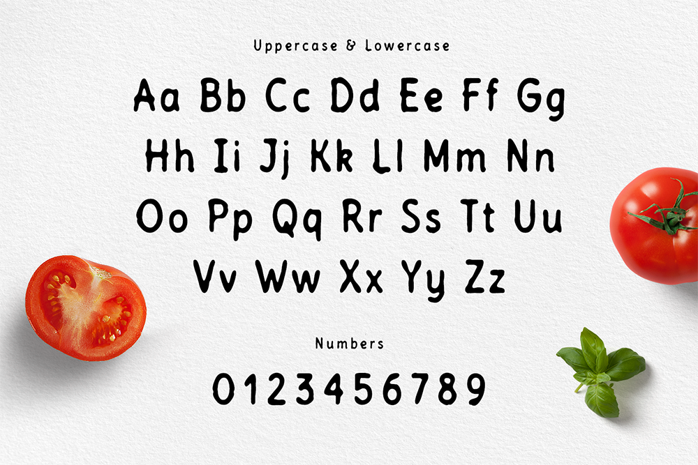 Tomatino - Handmade Font