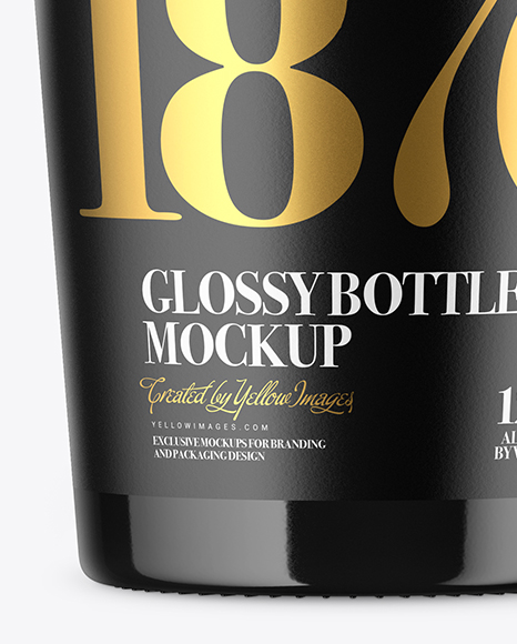 Glossy Bottle Mockup