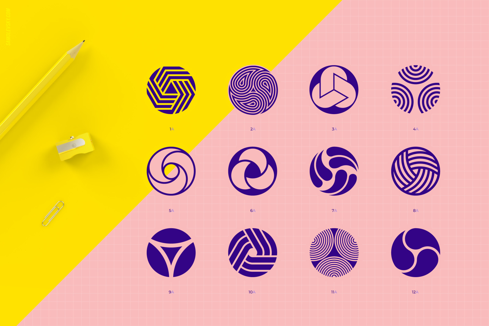 96 Geometric shapes &amp; logo marks collection Vol.1