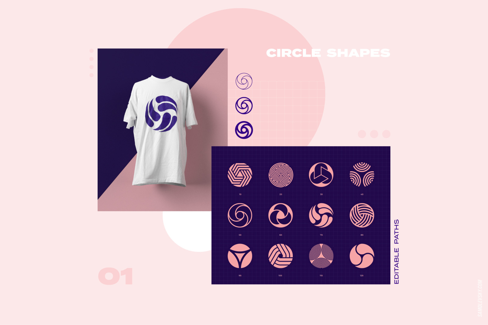 96 Geometric shapes &amp; logo marks collection Vol.1