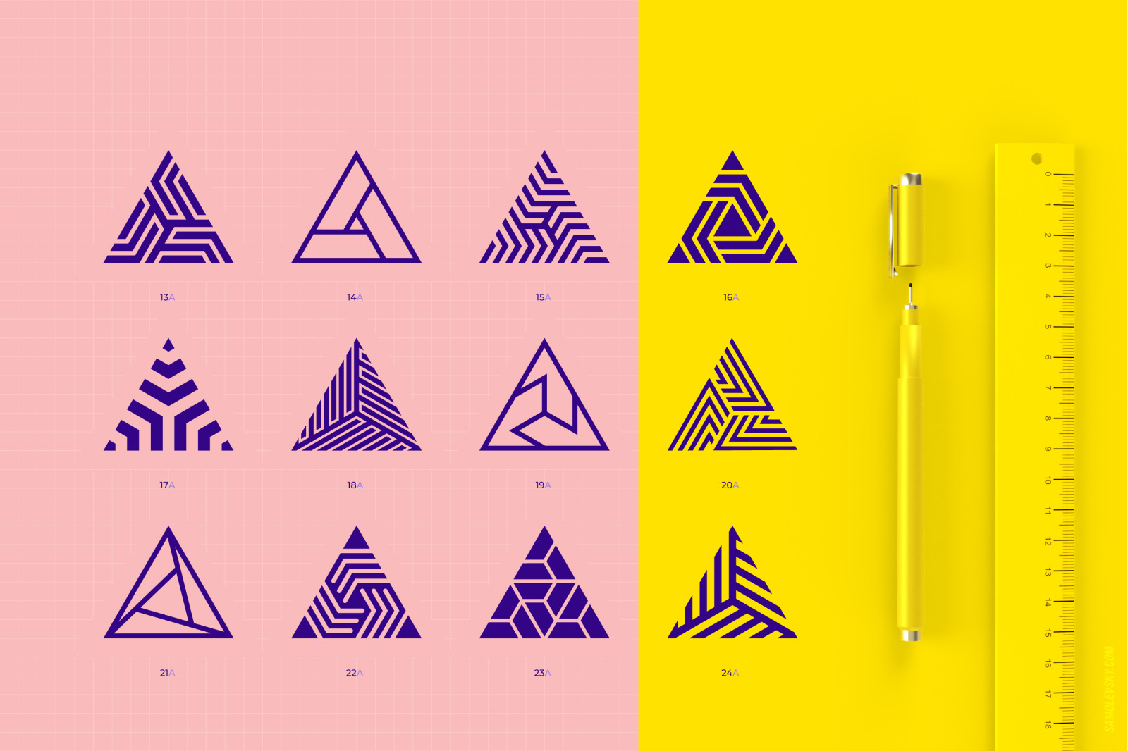 96 Geometric shapes &amp; logo marks collection Vol.1