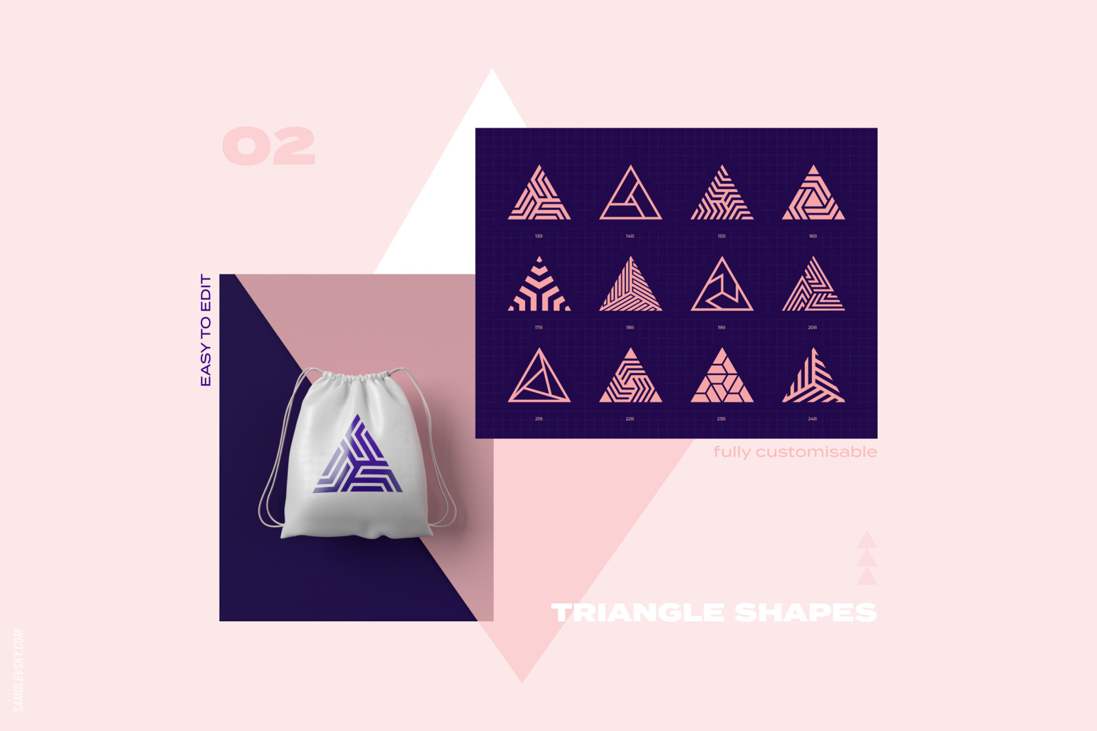 96 Geometric shapes &amp; logo marks collection Vol.1