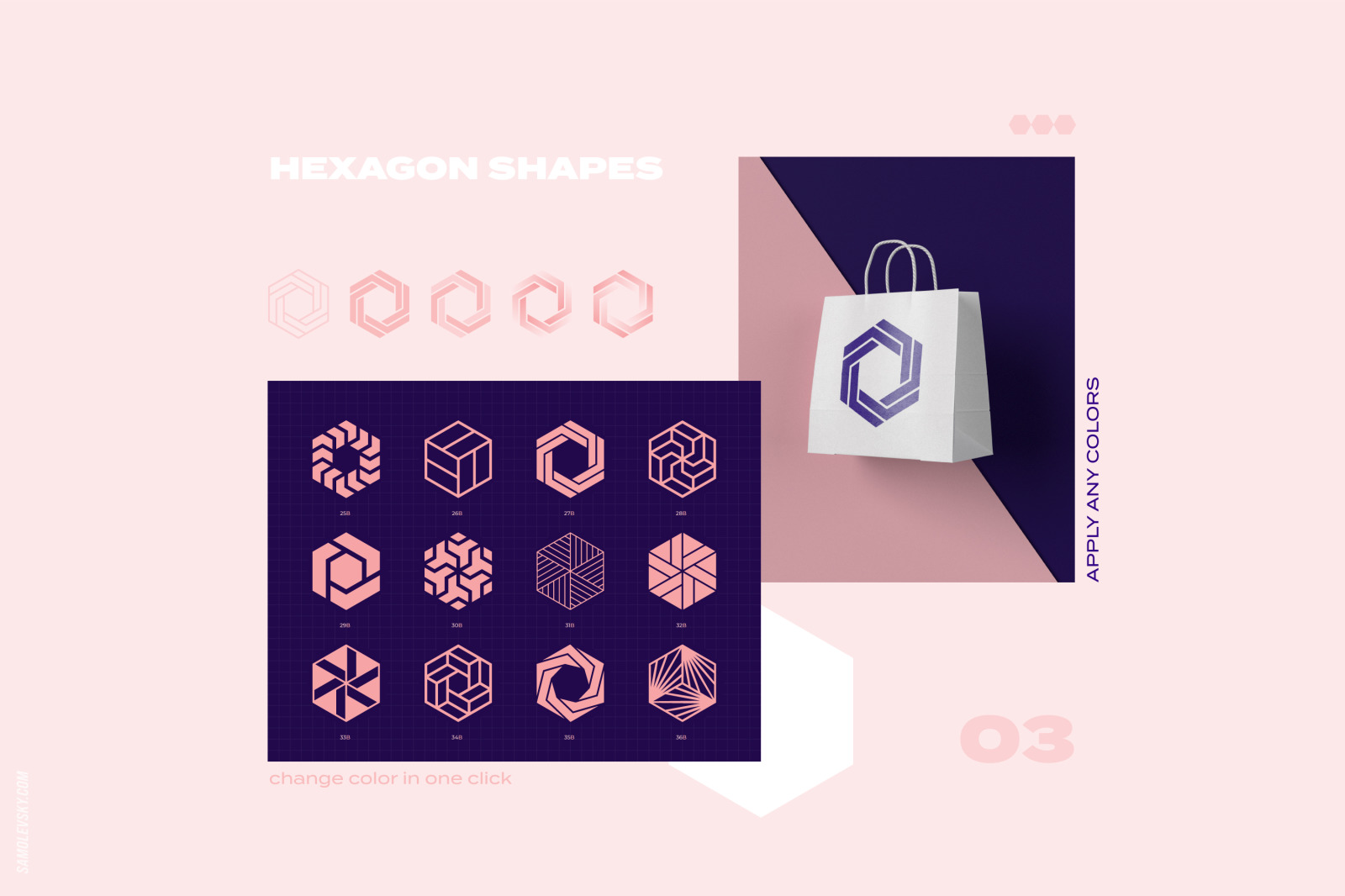 96 Geometric shapes &amp; logo marks collection Vol.1