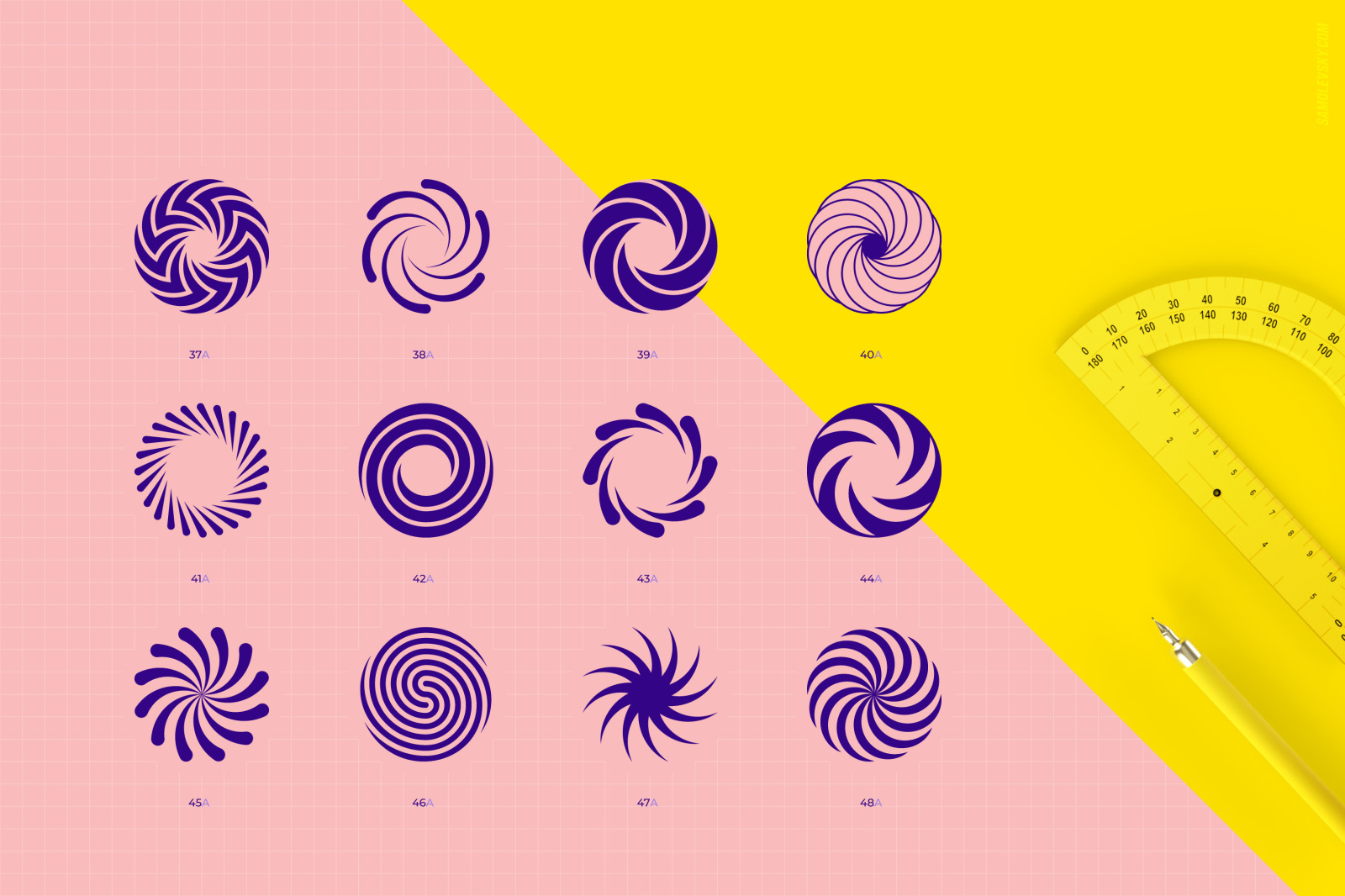 96 Geometric shapes & logo marks collection Vol.1 96 Geometric shapes & logo marks collection Vol.1