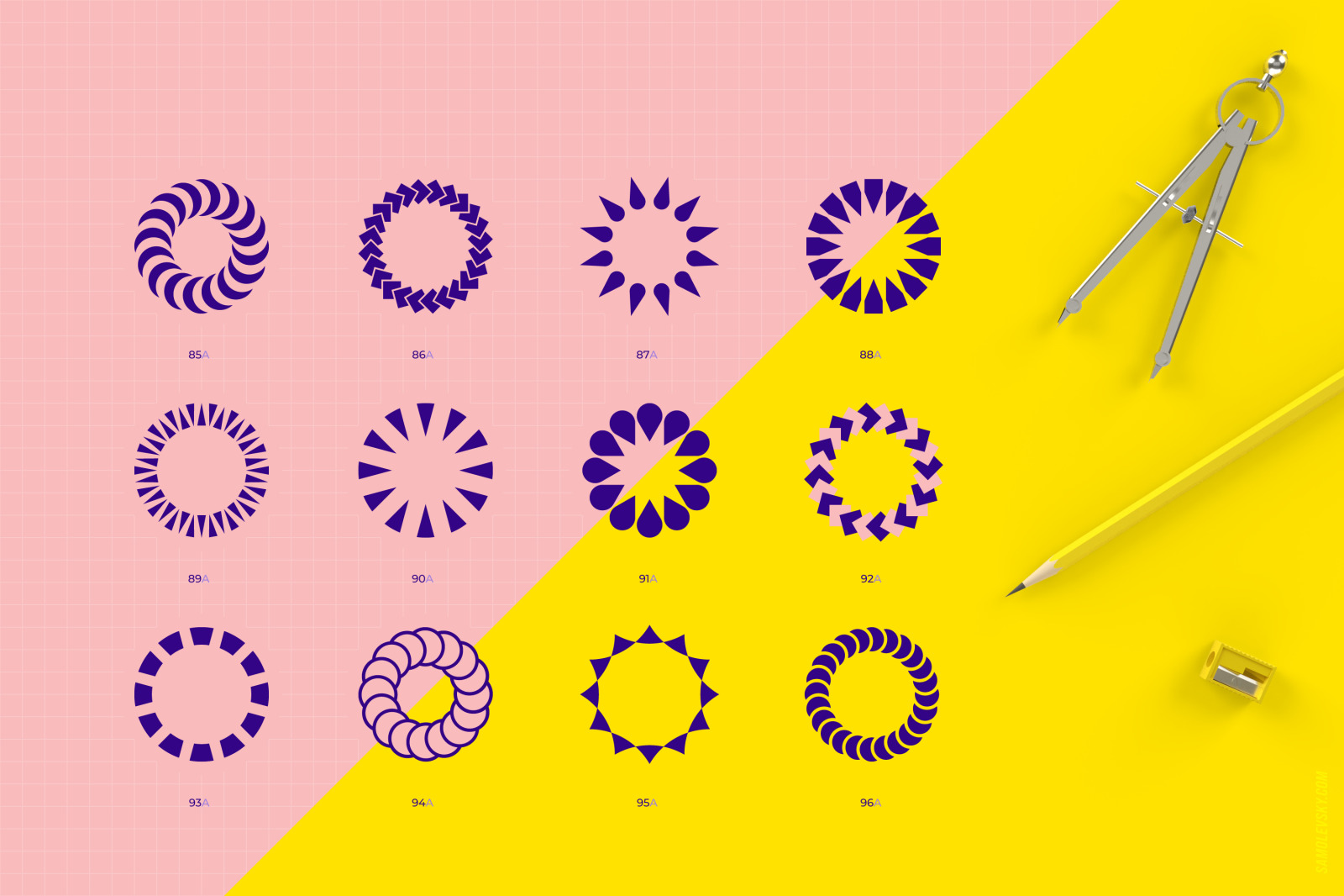 96 Geometric shapes & logo marks collection Vol.1 96 Geometric shapes & logo marks collection Vol.1