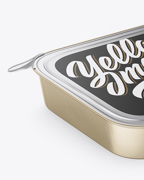 Metallized Plastic Container Mockup