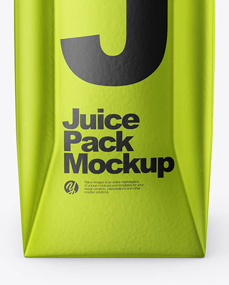 250ml Metallic Juice Carton Package Mockup