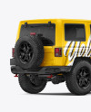 Off-Road SUV Mockup - Back Half Side View